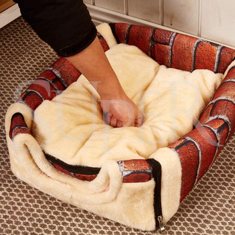 Pet Dog House Kennel Soft Igloo Beds Cave Cat Puppy Bed Doggy Warm Cushion Fold