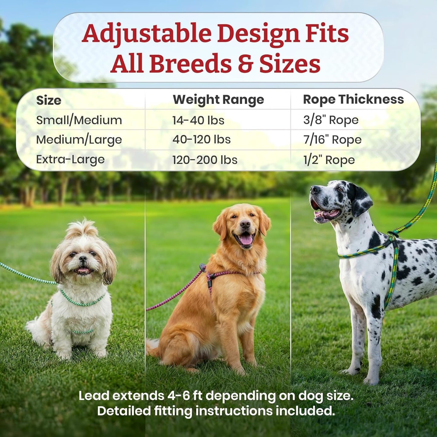 No Pull Dog Harness and Leash Set, anti Pull Dog Harness for All Breeds and Sizes, One-Piece Cushioned Rope Design Safely Prevents Escaping and Pulling (Small/Medium, Red/Reflective)